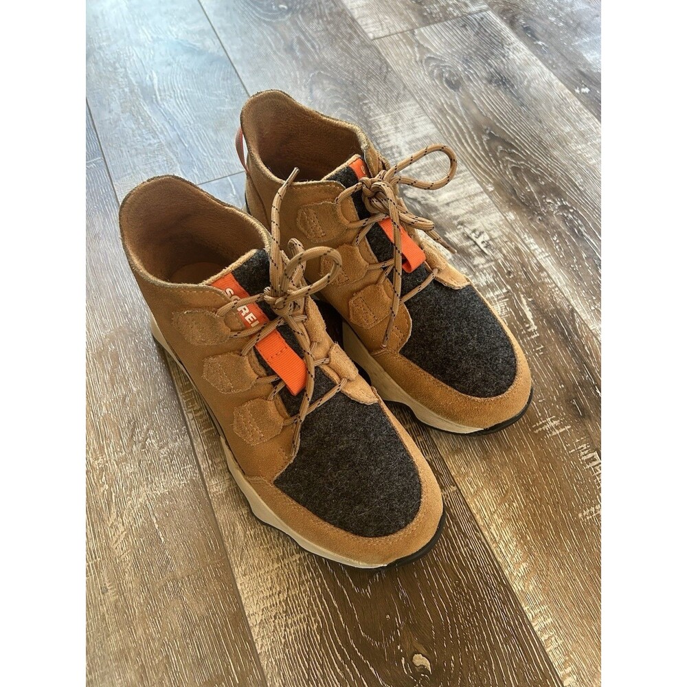 Sorel Women's Kinetic Impact Caribou Waterproof Shoes Tawny Buff, Black  Size 8